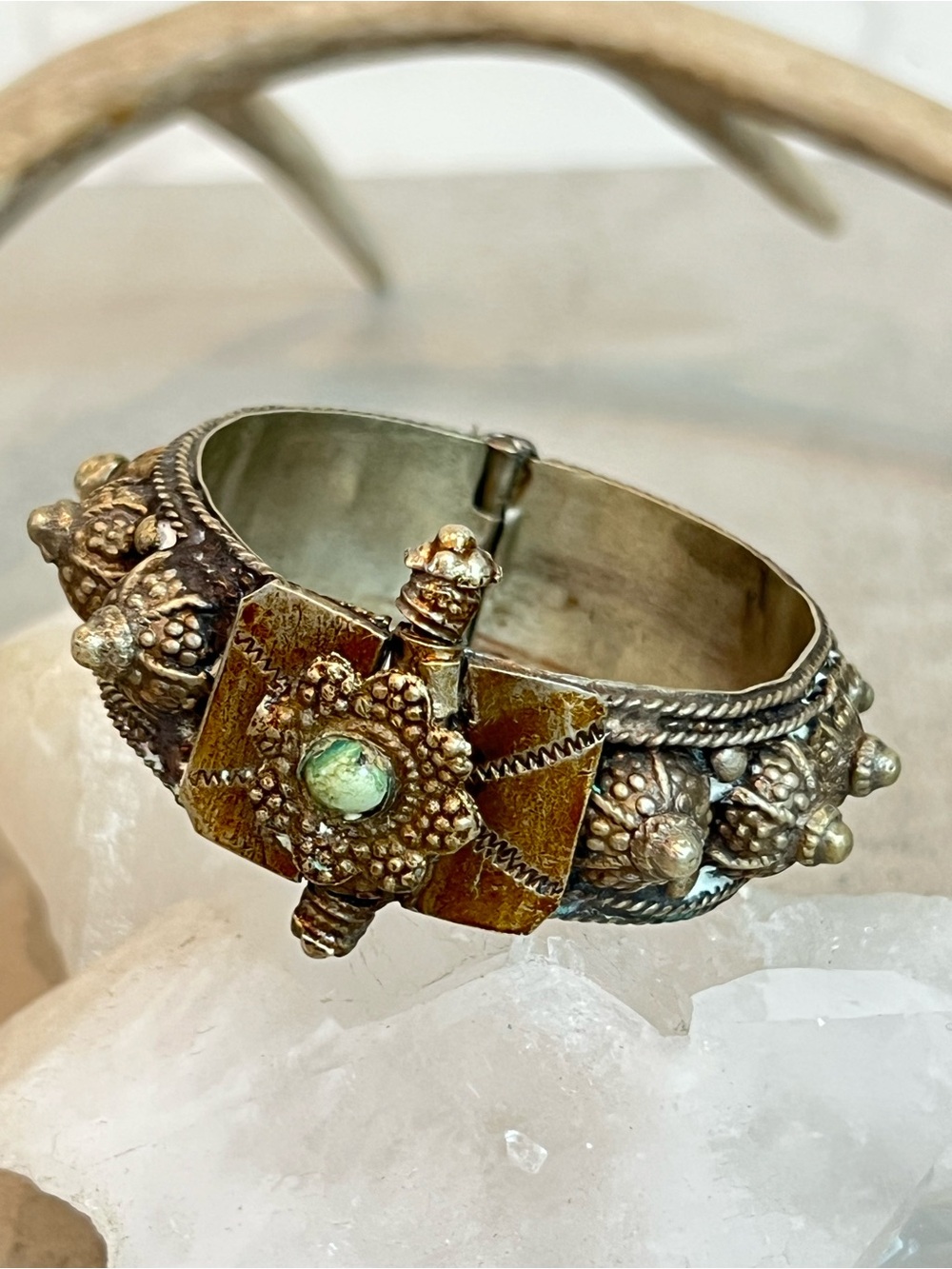 Vintage Yemeni Bedouin Bangle Bracelet  6.26" - Picture 15 of 16